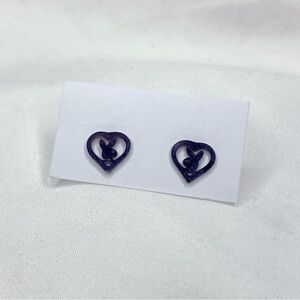 Vintage Stainless Steel Playboy Stud Earrings